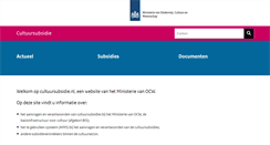 Desktop Screenshot of cultuursubsidie.nl