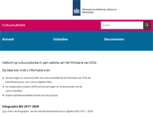 Tablet Screenshot of cultuursubsidie.nl